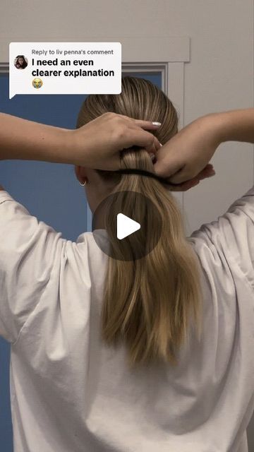 28K views · 1.8K likes | Girltyles on Instagram: "10 second bun  . @mckenna.harrison" How To Put Hair In Bun, Mid Bun Tutorial, How To Do Hair Buns Step By Step, Cute Hairstyles For Medium Hair Bun, Quick Easy Buns For Medium Hair, 10 Second Bun Tutorial, How To Make Mini Buns Hair, How To Do A Donut Bun, How To Bun Long Hair