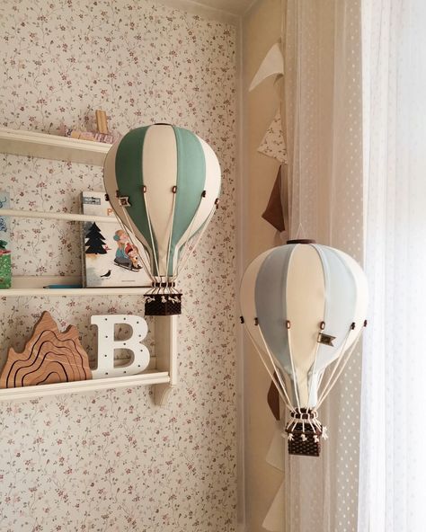 Hot air balloons are restocked and we’ve added 2 new colour ways 🩵 including this beautiful ocean colour, pairing perfectly with our beige + powder blue balloon! Vintage Hot Air Balloon Nursery, Hot Air Balloon Decoration, Colour Pairing, Baby Blue Nursery, Air Balloon Nursery, Kids Room Deco, Balloon Nursery, Hot Air Balloon Decorations, Hot Air Balloon Nursery