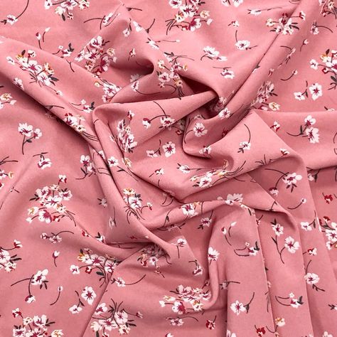 Flower Fabric Pattern, Mini Flowers, Fabric Roses, Flowers Print, Modest Fashion Outfits, Fabric Online, Floral Fabric, Dressmaking, Fabric Flowers