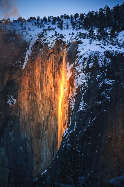 undefined Yosemite Firefall, National Park Wallpaper, Waterfall Background, Horsetail Falls, Park Wallpaper, Nevada Mountains, National Park Photos, Sierra Nevada Mountains, Park Pictures