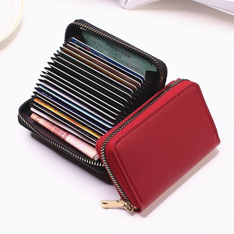 Business Card Holder Wallet, Business Card Wallet, Bus Card, Black Business Card, Card Holder Case, Purse Organization, Business Card Holder, Card Bag, Professional Business Cards