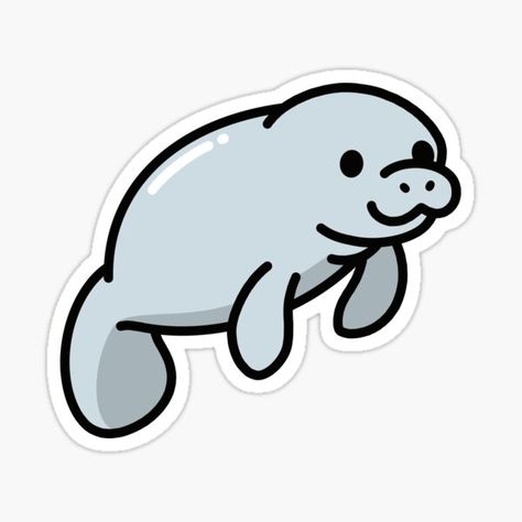 Cute Manatee, Kawaii Fish, Ocean Clipart, Scrapbook Letters, Sweet Drawings, Cute Ferrets, Sketchbook Cover, 타이포그래피 포스터 디자인, Canvas Painting Designs