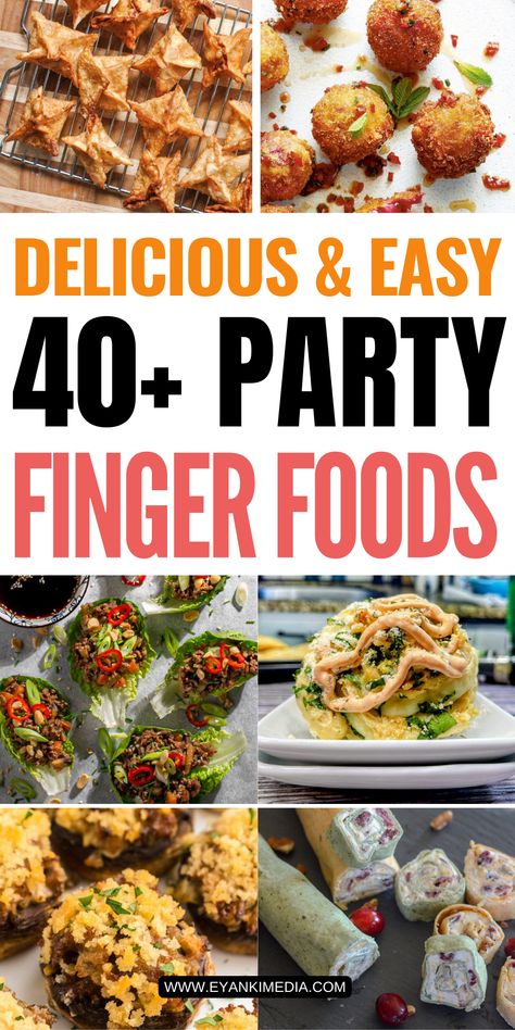 Looking for the best party finger foods for a crowd? These delicious and easy-to-make party finger foods are perfect for any gathering, whether it’s a casual get-together or a big celebration like birthday. From bite sized snacks to savory party appetizers, these finger food ideas for a party are crowd pleasers and sure to impress your guests! #PartyFingerFoods #EasyFingerFoods #PartyAppetizers #CrowdPleasingRecipes via @eyankimedia Finger Foods Birthday Party, Salty Finger Foods, Savory Party Appetizers, Finger Foods Ideas, Cold Party Food, Crowd Appetizers, Party Finger Food Ideas, Room Temperature Appetizers, Italian Finger Foods