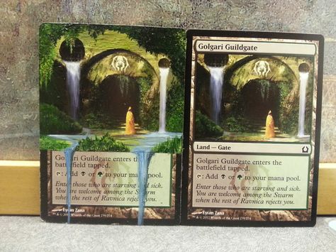 Magic the Gathering turned into card art Mtg Crafts, Mtg Alter, List Of Hobbies, Altered Cards, Mtg Altered Art, Impressive Art, Mtg Cards, Magic Crafts, Mtg Art