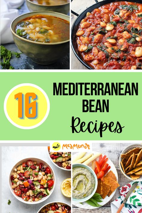 Mediterranean Garbanzo Bean Recipes, Rice And Bean Recipes Main Dishes, Spring Mediterranean Recipes, Mediterranean Diet Bean Recipes, Mediterranean Bean Recipes, Mediterranean Beans, Mediterranean Soups, Diet Soups, Beans Recipe Crockpot