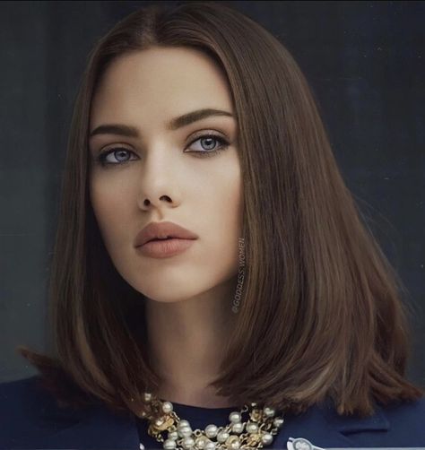 Scarlett Johansson Gif, Goddess Women, Long Bob Haircuts, Haircuts Straight Hair, Long Bob Hairstyles, Gorgeous Makeup, Black Widow, Scarlett Johansson, Instagram Video