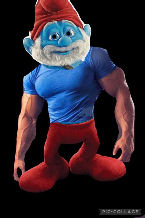 Will Smurf, Papa Smurf Thirst Trap, The Smurfs Fanart, Goofy Silly Images, Funny Hear Me Out Characters, Gargamel Smurfs, Funny Smurf, Smurf Characters, Mister Potato