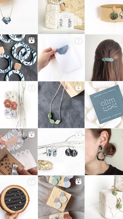 Earring Instagram Post, Handmade Jewelry Instagram Feed Ideas, Earring Instagram Feed, Polymer Clay Earrings Photoshoot, Jewelry Ig Feed, Jewellery Business Instagram Feed, Aesthetically Pleasing Instagram, Content Photos, Instagram Design Creative