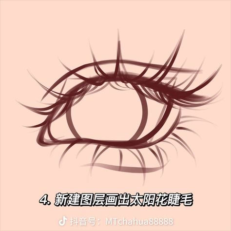 Eye Reference Drawing Female, Asian Eyes Drawing Reference, How To Draw Eyelashes Digital, Circle Glasses Drawing, Shading Reference Face, Japanese Eyes Drawing, Anime Eyelashes Drawing, Douyin Drawing, Tutorial Sobre Arte Digital