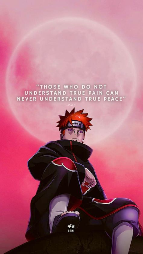 Quotes With Anime Background, Naruto Motivation Wallpaper, Kakashi Quotes, Anime Quotes Wallpaper, Logic Quotes, Anime Motivation, Pain Naruto, Hero Quotes, Naruto Quotes