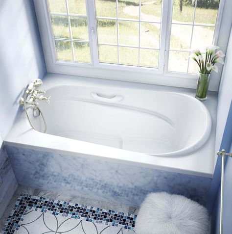 Amma® alcove drop-in air jet tub offers superior comfort and provides an enhanced hydro-thermo massage experience. Jet Bathtub, Wall Alcove, Air Bathtub, Air Tub, Jetted Bath Tubs, Baths Interior, Grey Baths, Soaker Tub, Bathroom Tub