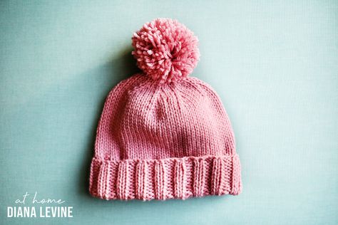 Children's Hat Knitting Pattern (Free and Easy) — Diana Levine, Photographer Toddler Hat Pattern, Child Hat Knitting Pattern, Knitted Hat Pattern, Kids Hats Patterns, Baby Hat Knitting Patterns Free, Beanie Knitting Patterns Free, Knit Beanie Pattern, Happy Hat, Baby Hat Knitting Pattern