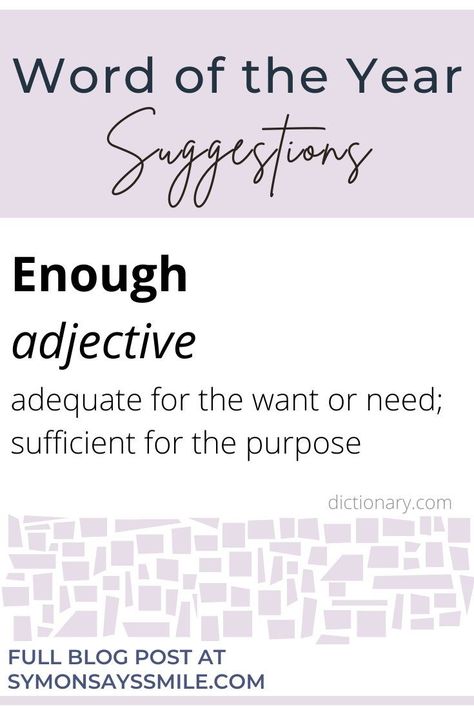 What is a word of the year, and why do you need one? Plus suggestions for your Word of the Year, and my Word for 2022! Word Of The Year Ideas, Measurable Goals, Word Of The Year, Feeling Discouraged, Your Word, Keep Moving Forward, Great Words, One Plus, Focus On Yourself