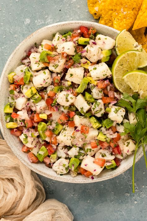 Fish Ceviche Recipe: Fresh and Flavorful Citrus-Marinated Seafood - No Spoon Necessary White Fish Ceviche Recipe, Civeche Recipe, Seviche Recipes, Fish Ceviche Recipe, Ceviche Recipe Fish, Fish Ceviche, Summer Entertaining Recipes, Pale Tan, Ceviche Recipe