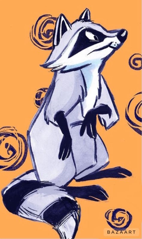 Racoon Drawings Easy, Racoon Character Design, Raccoon Character Design, Raccoon Doodle, Racoon Drawings, Racoon Drawing, Draw Penguin, Racoon Art, Cartoon Raccoon