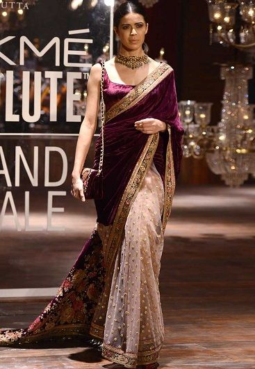 15 Beautiful Designs of Floral Sarees That Steal Your Heart White Sari, Fashion Week Winter, Velvet Saree, Sabyasachi Sarees, Indian Fashion Saree, Wedding Winter, Vogue India, Ghagra Choli, Indian Couture