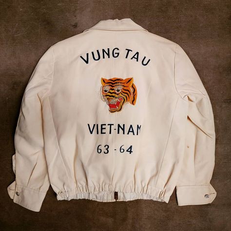 Michael Maker on Instagram: “Unworn Vietnam Souvenir Tour Jacket. #souvenirtourjacket #souvenirjacket #vietnamjacket” Vietnam Souvenir, Vietnam Jacket, Mens Jacket Pattern, Vintage Tshirt Design, Battle Jacket, Designer Clothing Brands, Souvenir Jacket, Bowling Shirt, Bowling Shirts