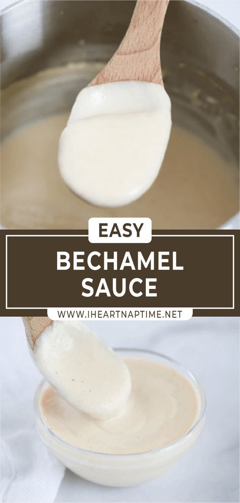 Bachemelle Sauce, Bechamel Sauce Recipe Lasagne, Bechamel Cheese Sauce, Bechemel Sauce, Bechamel Recipe, Bechamel Sauce Recipe, Homemade Chocolate Truffles, I Heart Naptime, Homemade Lasagna