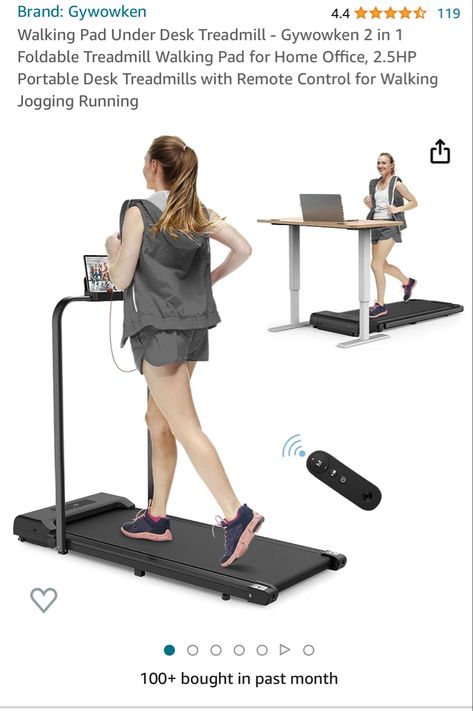 Walking Pad Under Desk Treadmill - Gywowken 2 in 1 Foldable Treadmill Walking Pad for Home Office, 2.5HP Portable Desk Treadmills with Remote Control for Walking Jogging Running Standing Desk Treadmill, Home Treadmill, Under Desk Treadmill, Desk Treadmill, Walking Pad, Foldable Treadmill, Cardio At Home, Treadmill Walking, Running Machines