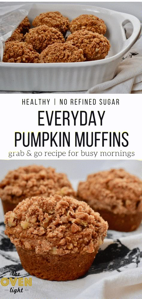 Pumpkin Pecan Muffins Healthy, Low Sugar Pumpkin Muffins, Daycare Breakfast, Sugar Free Pumpkin Muffins, Breakfast Savory, Healthy Pumpkin Muffins, Pumpkin Oatmeal Muffins, Gluten Free Pumpkin Muffins, Muffins Breakfast