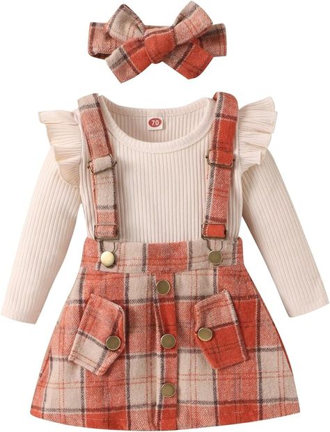 Plaid Skirt Set, Girls Christmas Outfits, Girls Fall Outfits, Baby Christmas Outfit