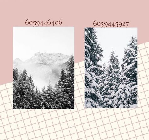 Roblox Picture Id Codes Christmas, Cabin Decals Bloxburg, Bloxburg Food, Winter Wonderland Pictures, Food Decals, Codes Wallpaper, Animal Print Carpet, Modern Decals, Fall Bloxburg