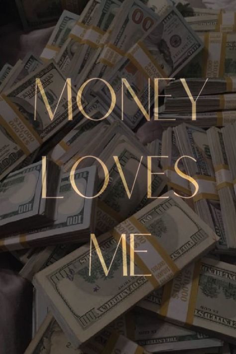 Money Loves Me Wallpaper, 100 000 Dollars Aesthetic, Bills Paid Aesthetic, Wealth Photos, Lucky Wallpaper For Money And Success, Stacks Of Cash, Finance Aesthetic, Goals 2025, I Love Money