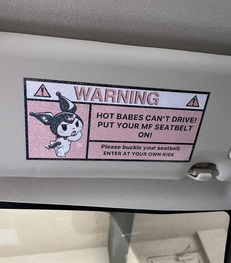 Kuromi Car, Hello Kitty Car Accessories, Pink Car Interior, Pink Car Accessories, Car Interior Diy, Hello Kitty Car, Girly Car Accessories, Car Things, Car Deco