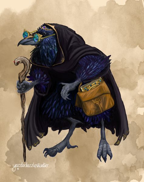 Tengu Pathfinder, Kenku Dnd, Dnd Kenku, Npc Art, Npc Ideas, Dnd Druid, D&d Online, Icewind Dale, Bird People