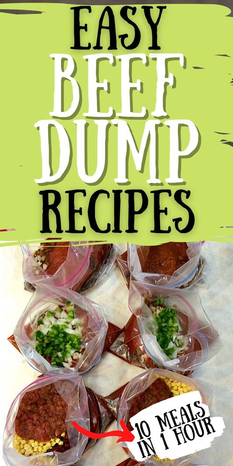 Beef Dump Recipes, Hamburger Freezer Meals, Freezer Bag Meals, Crockpot Meal Prep, Beef Freezer Meals, Crockpot Dump Recipes, Dump Recipes, Bless Others, Freezer Dinners