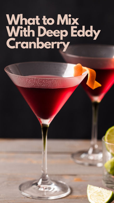 Deep Eddy Cranberry Deep Eddy Cranberry Recipes, Deep Eddy Cranberry Vodka Recipe, Deep Eddy Vodka Recipes, Red Alcoholic Drinks, Cranberry Vodka Recipe, Vodka Recipes Easy, Vodka Mixers, Vodka Mixed Drinks, Deep Eddy Vodka