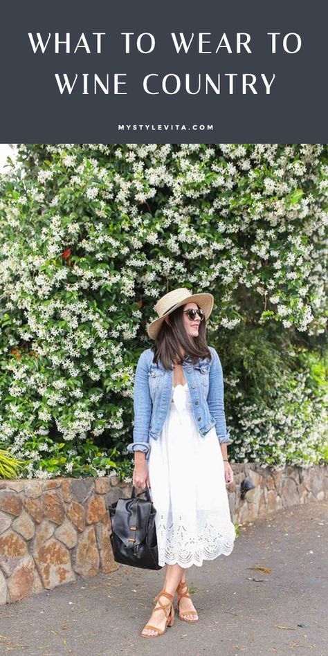 Napa wine country outfit ideas, what to wear on a wine tour - My Style Vita @mystylevita #napa #travelguide #outfit Wine Tasting Outfit Summer, Wine Country Outfit, Country Outfit Ideas, Wine Tour Outfit, Napa Outfit, Winery Outfit Summer, Vineyard Outfit, Wine Tasting Outfit, Napa Style