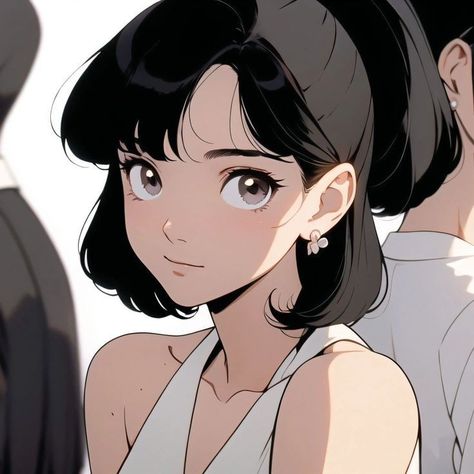 Short Hair Drawing, Hair Pfp, Olivia Hussey, Cocoppa Wallpaper, Anime Black Hair, Girls With Black Hair, Art Courses, Cute Hairstyles For Short Hair, Anime Monochrome