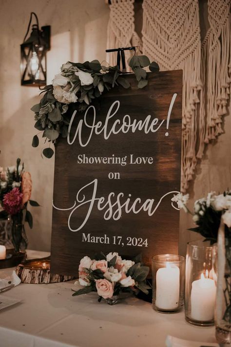 Bridal Shower Sign Boho Country Bridal Shower Ideas, Earthy Bridal Shower Ideas, Rustic Wedding Shower Ideas, Rustic Bridal Shower Ideas Decorations, Neutral Bridal Shower Decor, Country Bridal Shower Ideas, Bridal Shower Decorations Ideas, Boho Bridal Shower Ideas, Bridal Shower Decor Ideas