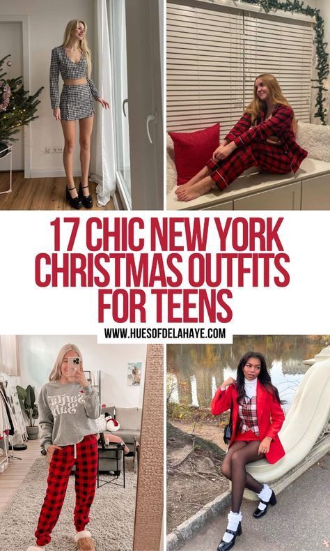 Teen Girls Christmas Outfits, Teen Girl Christmas Outfit, Teen Christmas Outfit Ideas, Teen Holiday Outfits, Teen Christmas Outfits, Christmas Outfit Teen, Christmas Outfits For Teens, Christmas Outfit Ideas For Teens, Nyc Christmas Outfit