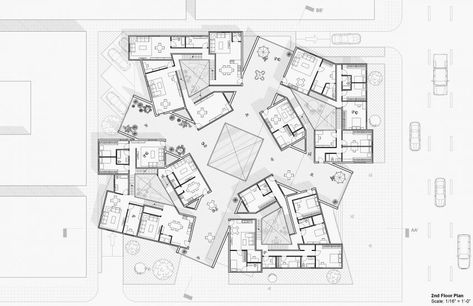 Student Housing Architecture, Student Architecture, Housing Architecture, Box Architecture, Co Housing, Unique Bedroom Design, Urban Village, Student Housing, Sound Stage