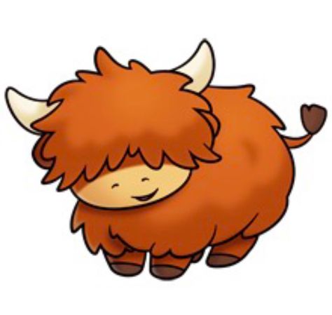 Highland Cow Cow Cartoon Drawing, Highland Cow Drawing, Cow Drawing Easy, Cow Drawing, Fluffy Cows, Cartoon Cow, Images Kawaii, Animal Doodles