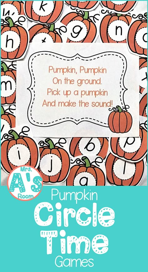 Pumpkin Lessons, Circle Time Games, Pumpkins Preschool, Pumpkins Kindergarten, Circle Time Activities, Preschool Circle Time, Fall Preschool Activities, Pumpkin Activities, Fall Kindergarten