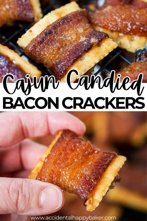 Candied Bacon Crackers, Bacon Crackers, Candy Bacon, Canned Bacon, Bacon Cracker, Crackers Appetizers, Bacon Snacks, Spicy Candy, Bacon Dishes