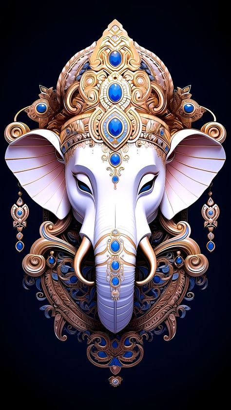 Ganesha Art Illustration, Ganesha Images, Ganpati Bappa Morya, Ganesh Art Paintings, Ganesha Tattoo, Lord Wallpapers, Elephant God, Bappa Morya, Devian Art