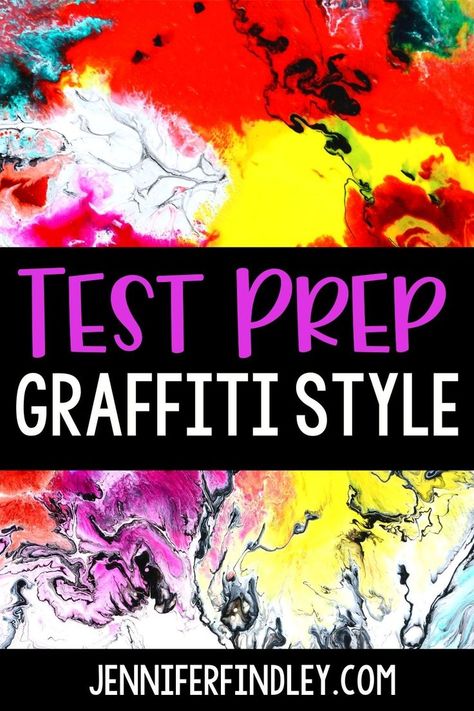 Test prep just got a graffiti element thanks to this fun idea for upper elementary and middle school students! Learn how to turn your classroom into a work of art while practicing the skills your students need to master for state testing! State Testing Prep, Jennifer Findley, Test Prep Activities, Staar Test, School Testing, Classroom Tips, Graffiti Writing, State Testing, Middle School Student