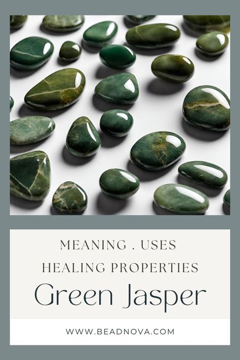 Discover the ultimate guide to Green Jasper's healing properties, meanings, and types. Learn how to cleanse and activate this powerful stone. Get answers to common questions and elevate your spiritual journey. Jasper Crystal Types, Green Jasper Crystal Meaning, Jasper Meaning Stones, Green Jasper Meaning, Jasper Types, Jasper Stone Meaning, Green Jade Crystal, Crystal Magick, Jasper Meaning