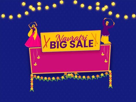 Navratri big sale poster design with ind... | Premium Vector #Freepik #vector #business #sale #woman #social-media Navratri Poster Design, Big Sale Poster, Dandiya Sticks, Sale Poster Design, Barbeque Party, Indian Couple, Creative Flyer Design, Mandala Background, Header Design