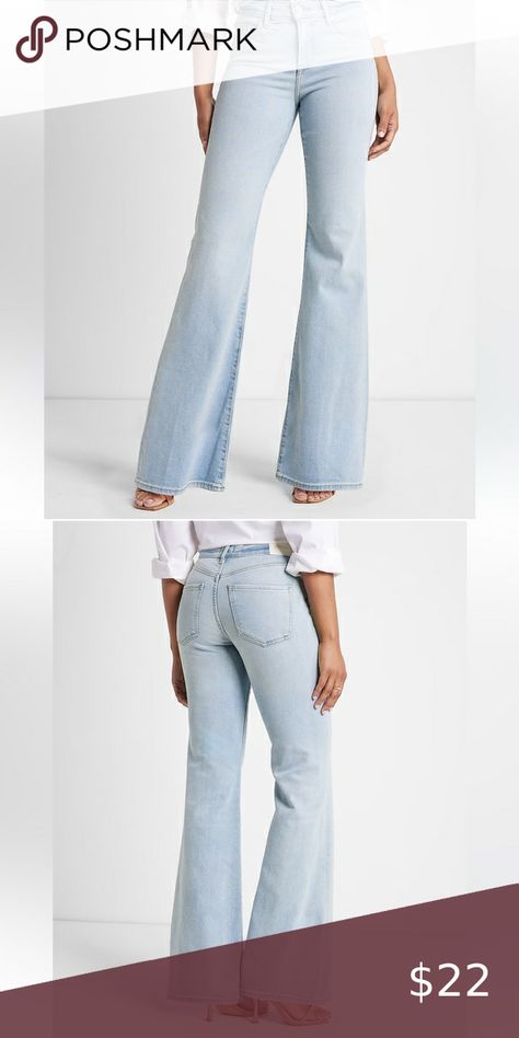 Mid Rise Light Wash '70s Flare Jeans women’s express Jeans Light Wash, Jeans Light, Jeans Women, Five Star, Long Pants, Flare Jeans, Mid Rise, Back To School, Women Jeans