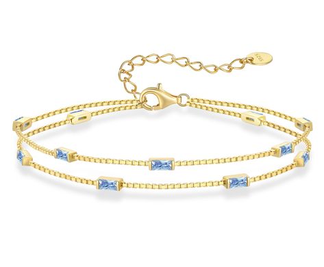 PRICES MAY VARY. Unique Design: Double layered charm bracelet symbolizes eternity, power, and endless love. Adjustable Length fits for Daily Wear. Simple and Elegant: The dainty layered bracelets combines the quality of baguette zircon with a chic gold-plated 925 silver chain, making it elegant and romantic, timeless. Perfect Gift for Her: LOUISA SECRET women's bracelet is an excellent gift for an important woman in your life, comes with a classic gift box, and makes a birthday gift, anniversary Cute Things To Buy On Amazon, Cute Matching Bracelets, Bracelet Stack Gold, Class Fits, College Class, Mixed Metal Bracelets, Amazon Jewelry, Cute Bracelet, Hoco Dress