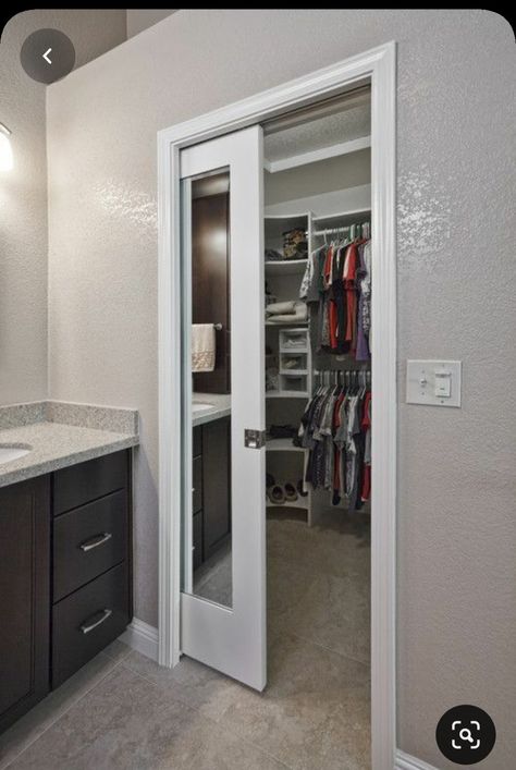 Closet Door Alternative, Closet Door Storage, Bedroom Closet Doors, Closet Small Bedroom, Closet Diy, Best Kitchen Design, Mirror Closet Doors, Walking Closet, Closet And Bathroom