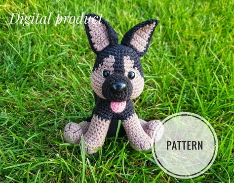 Crochet Pattern Dog German Shepherd Amigurumi Crochet Dog | Etsy Canada Cute Dog Toys, Dog German Shepherd, Crochet Dog Patterns, Dog Patterns, Dog German, Soft Toy Patterns, Start Knitting, Snow Mountain, Crochet Animal Patterns