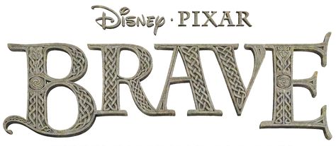 Brave font title - may be able to use Rebelle Disney, Brave Party, Brave Movie, Brave 2012, Celtic Words, Glen Keane, Disney Logo, Disney Font, Disney Brave