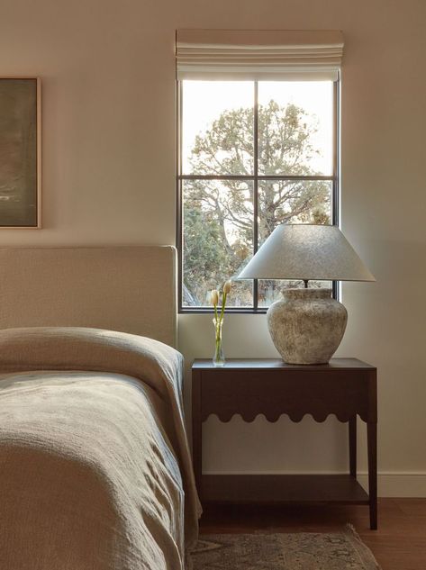 Goodbye Modern Farmhouse, Hello California Casual - Gather House Light And Dwell, Nightstand Light, Amber Interiors, Main Bedroom, Minimalist Bedroom, Interior Design Studio, Cozy Bedroom, Design Inspo, Bedroom Inspirations