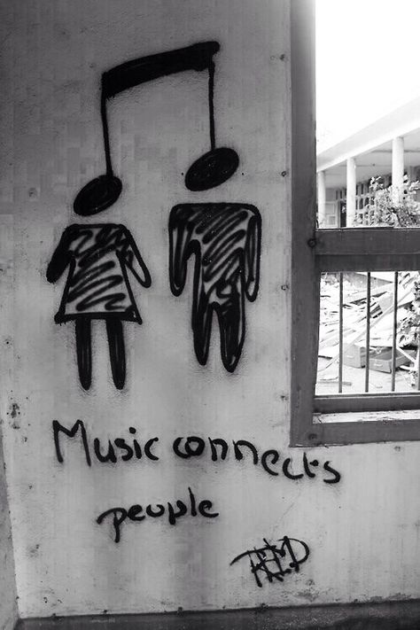 Music Connects People, Musical Notes, Music Notes, Graffiti, Musical, Music, Art